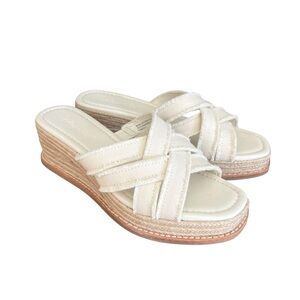 Splendid Delliny Espadrille Platform Wedge Summer Sandal in Ivory Womens Size 8